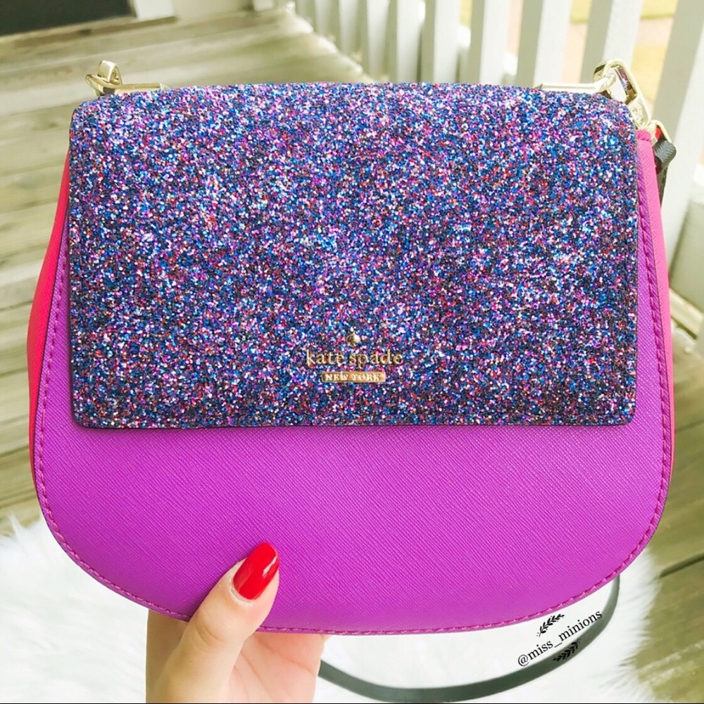 ✨Kate Spade Byrdie Purple Glitter Crossbody Bag✨